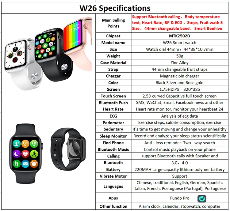  2021 сертифицированные Смарт-часы Reloj Inteligente Series 6 Iwo 44 мм экран для мужчин и женщин W26 Plus