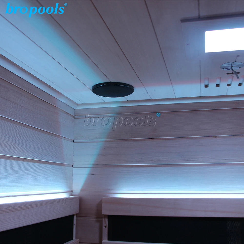 Luxury Home Use Infrared Sauna Control Panel Indoor with Good Privacy Protect Color Therapy Lamp Bluetooth Speaker 1 Or 2 People