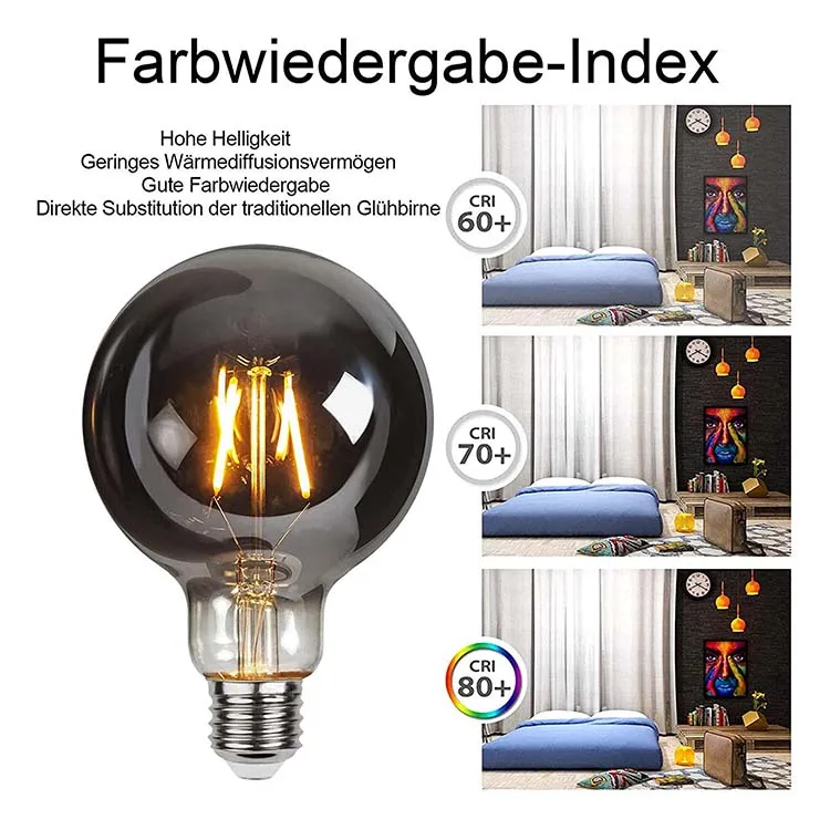 China Products Warm Color G80 E27 B22 2W 4W 6W 8W Light Bulb LED Filament Bulb