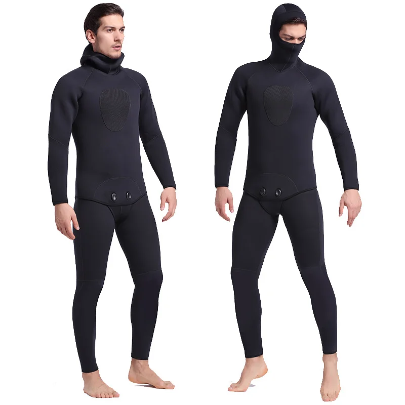 One piece long sleeved trousers neoprene touch pearl sea cucumber abalone warm anti-skid waterproof deep Diving Snorkeling suit