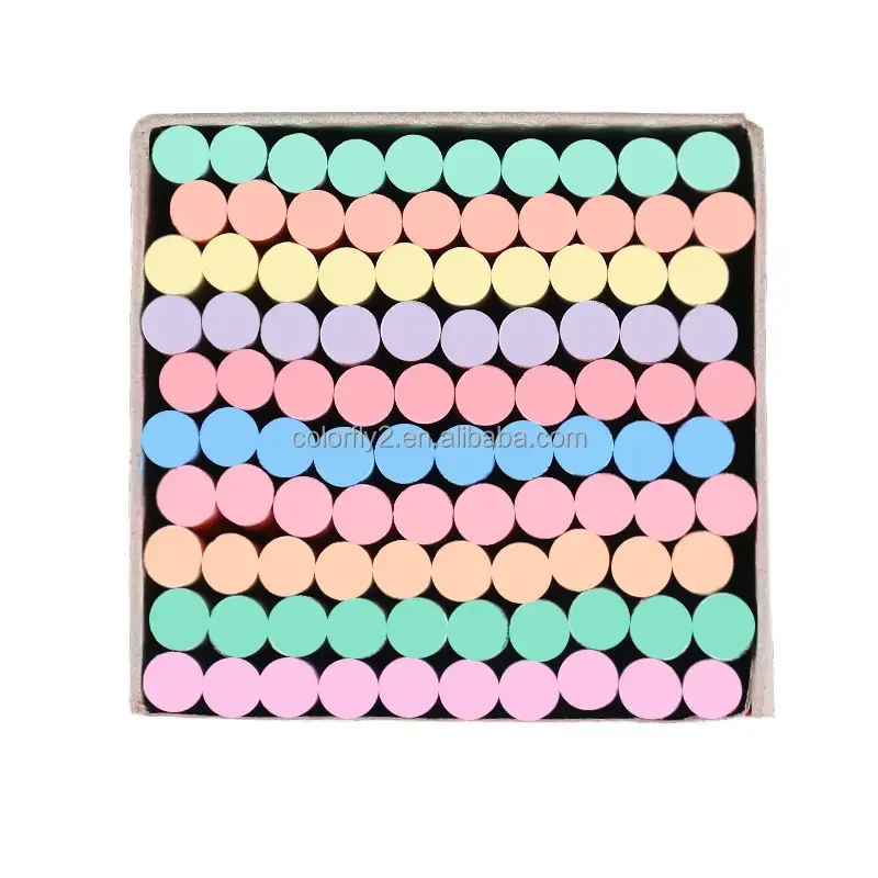 Factory Dustless Chalk White Chalk 100pcs/box Cheap Bulk High Quality Color Chalk