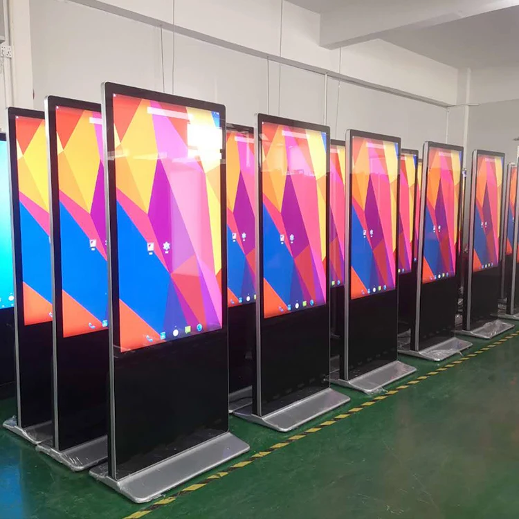 Factory customized 43 50 55 65 inch android touch advertising player indoor digital display lcd vertical screen for exhibitions