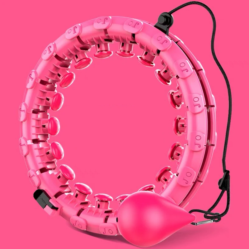 24 Knots Detachable Fitness Hula Ring Smart Waist Adjustable Massage Hoops For Women Sports Equipment