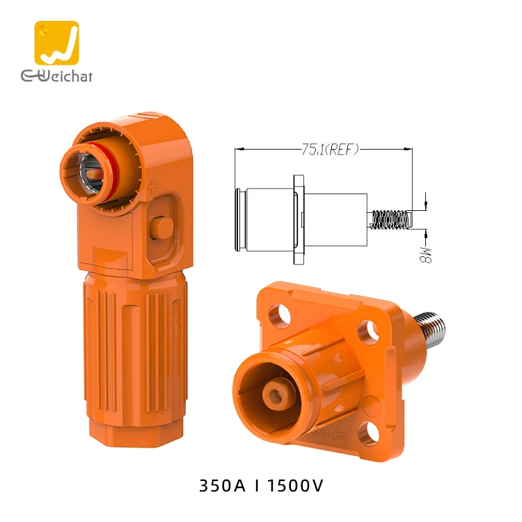 EW-350A  1500V DC 350A  Industrial Energy Storage Connector For Electric Motorcycles IP67 Energy Storage Connector