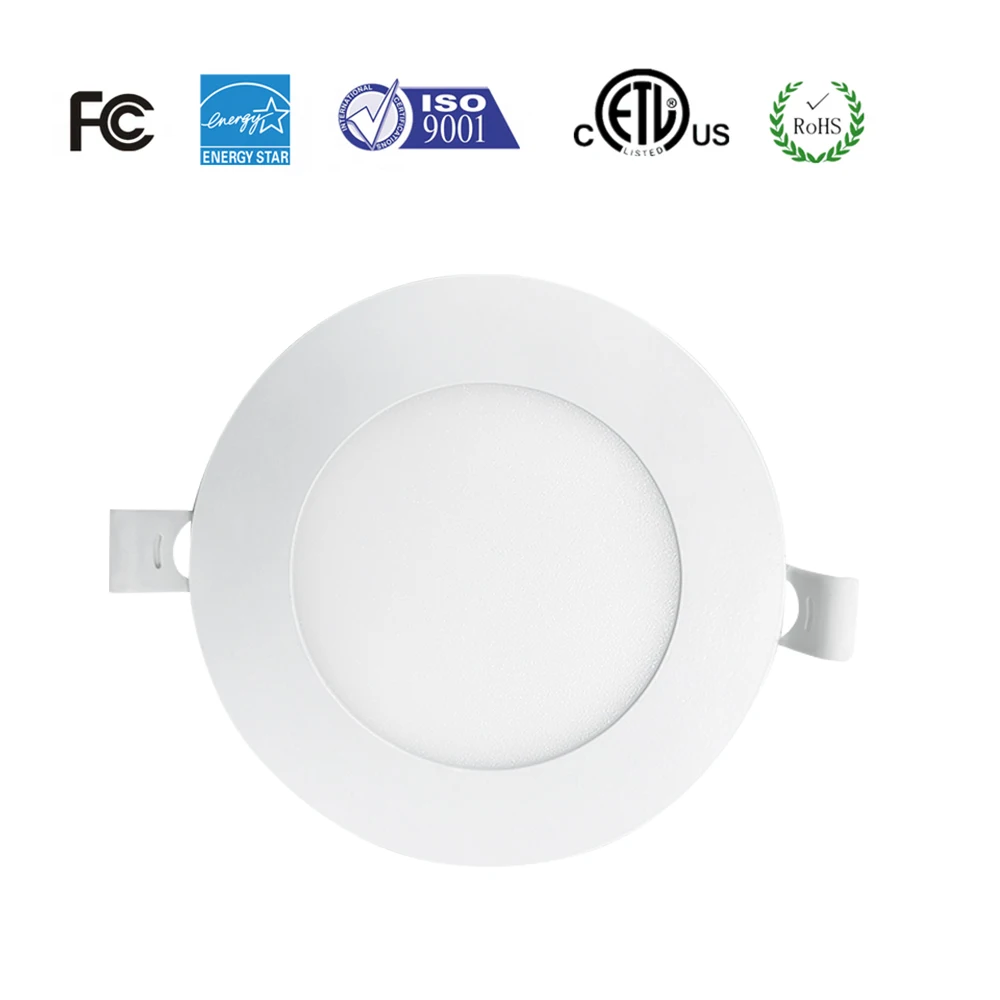Tuya Energy star ETL 9 Вт 4-дюймовая ультратонкая круглая светодиодная Встраиваемая потолочная панель Светодиодная лампа с Драйвером