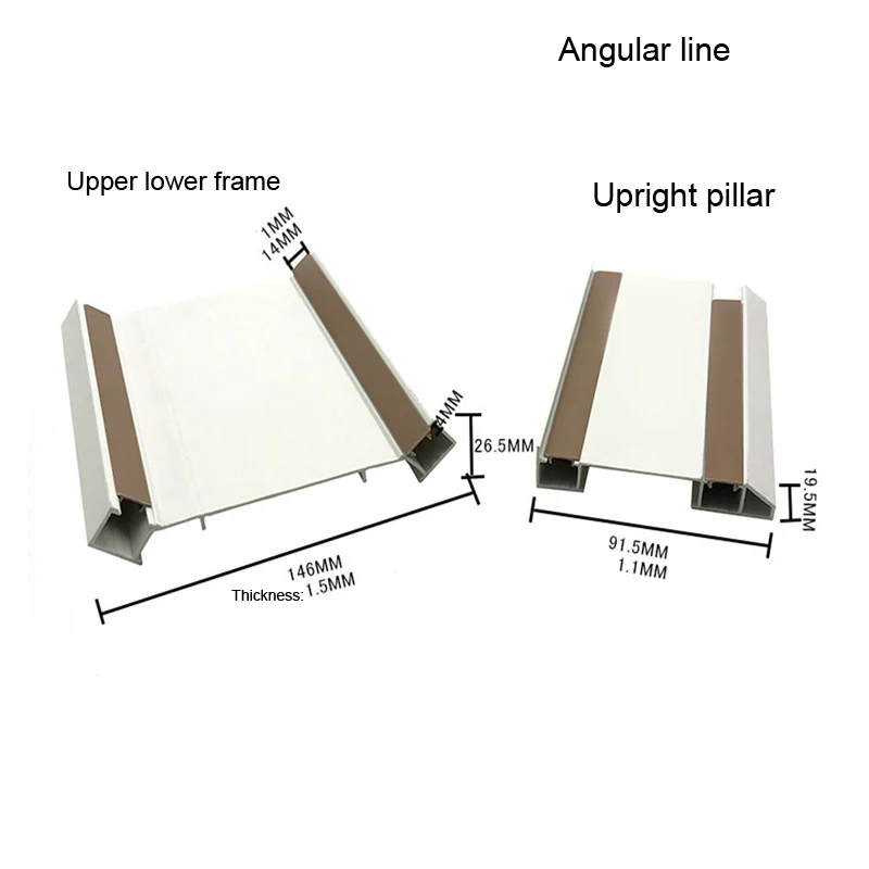 FULGOR Plastic PVC Corner Line Irregular Profile Mould for Container Wall Edge Decoration