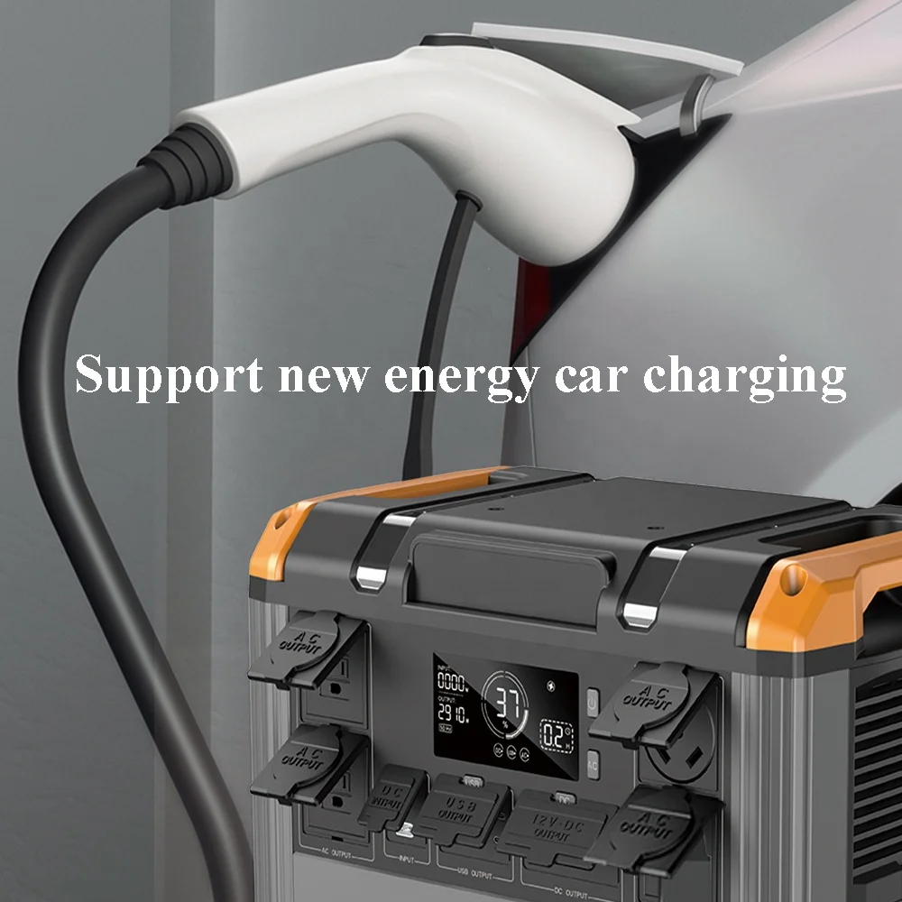 2400W Power station LiFePO4 Solar Generator 230V EU Plug Portable Power Station Bank With UPS For Emergency