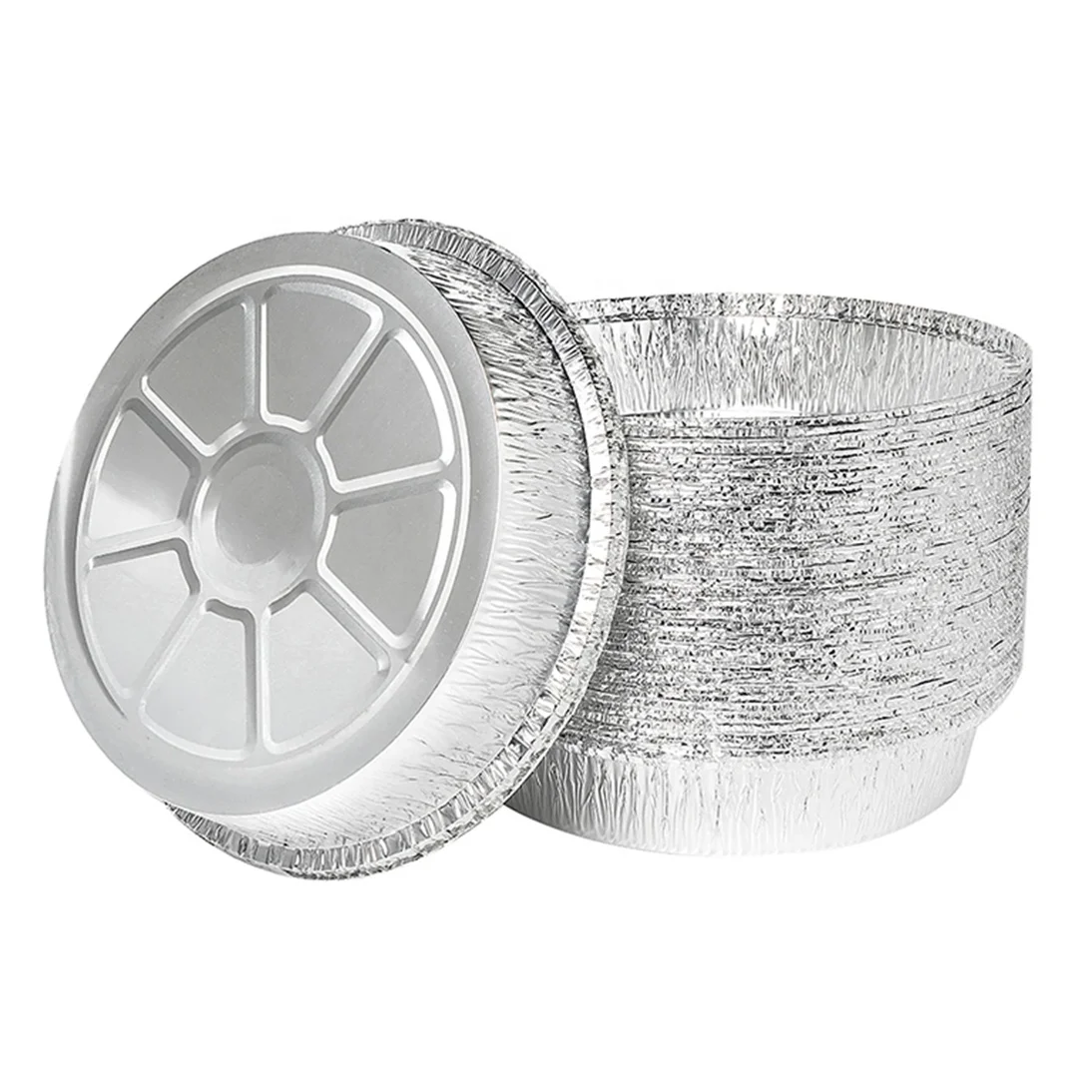 7 Inch 8 Inch 9 Inch Oven Safe Disposable Round Aluminium Foil Trays Container for Bakery Package