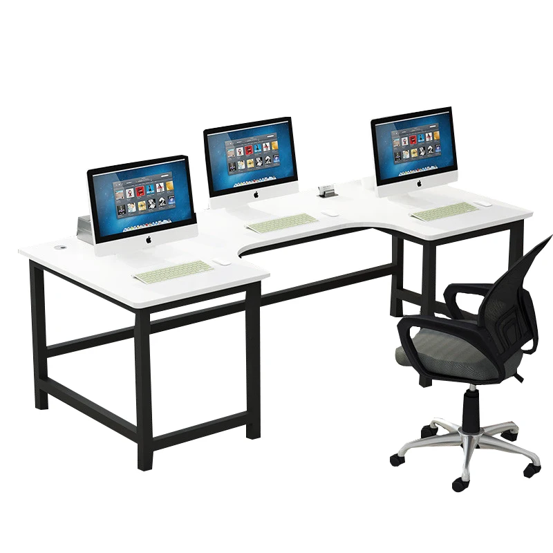 Custom steel wood corner computer desk modern double Corner desk office furniture