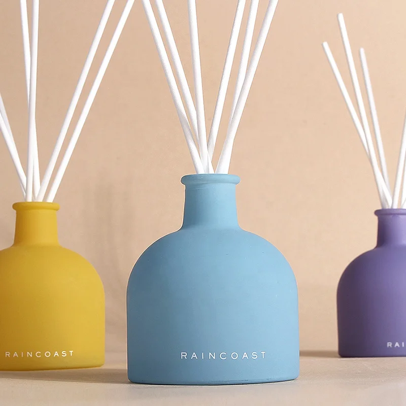 Аромадиффузор RAINCOAST, 70 мл, конфетного цвета, индивидуальный, Матовый круглый стеклянный роскошный аромадиффузор