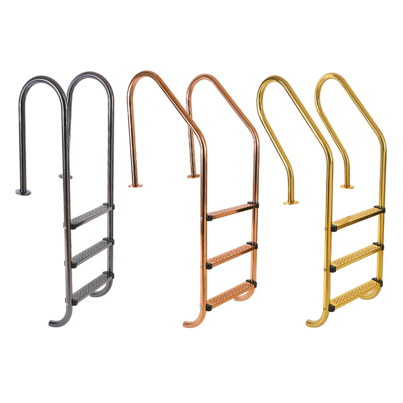 Guangzhou 304 Stainless Steel 2 3 4 Steps Swimming Pool Ladder With Handrail Stairs Pool Swimming Ladder/lift Steps