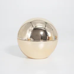30g 50g Reflective Plastic Cosmetic Container Luxury Gold Sphere Cream Jar Acrylic Packaging