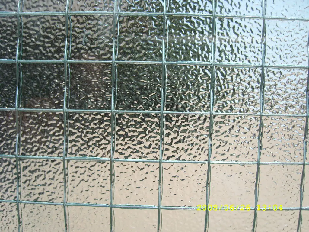 6mm 6.5mm Clear Bronze Brown Nashiji Wired Glass Fire-Proof Glass