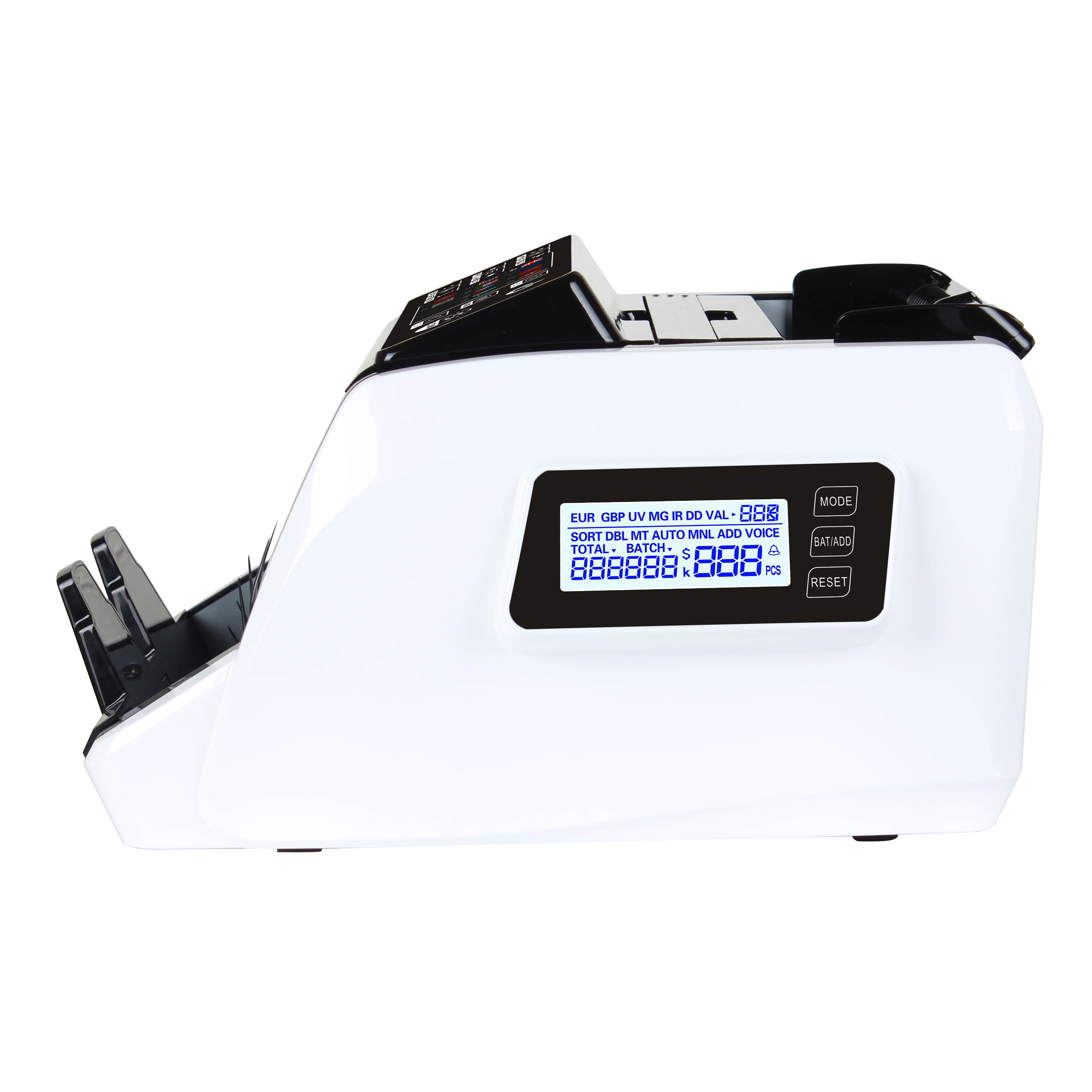 AL-910 Banknote Serial Number Scanner With Printing Function 2 CIS Multi currency Mixed Denomination Bill Counter Value Counter