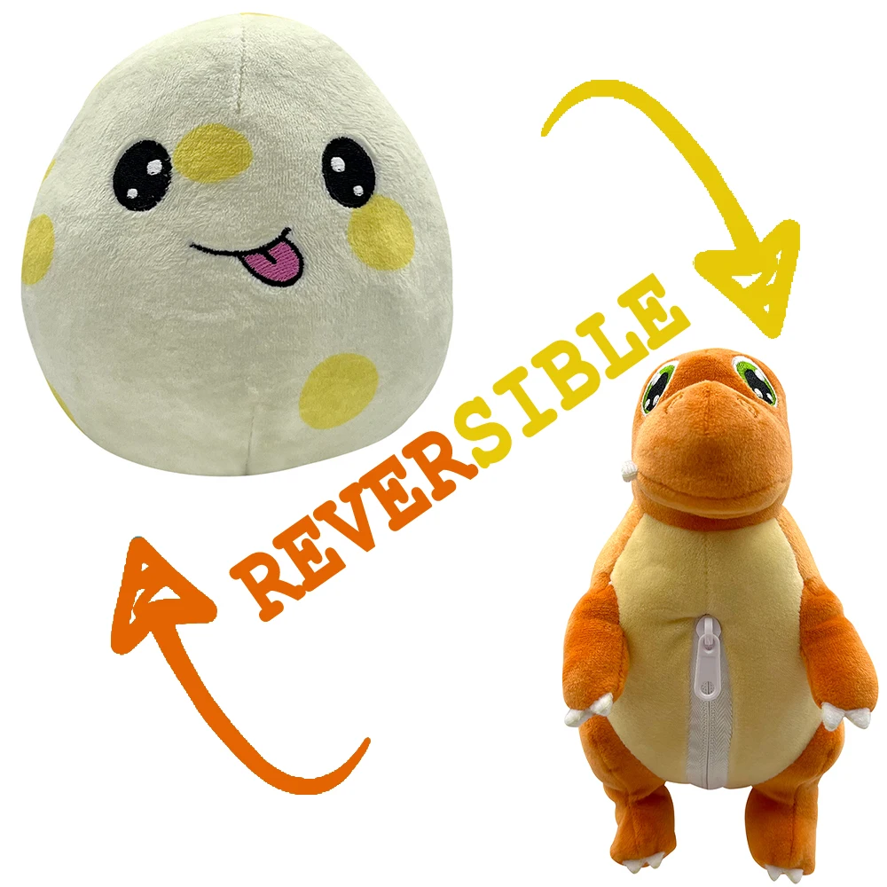 High Quality New Soft Reversible Dinosaur Plush Toys ODM Dinosaur Stuffed Toys Custom Animal Dinosaur Reverse with Egg Shape