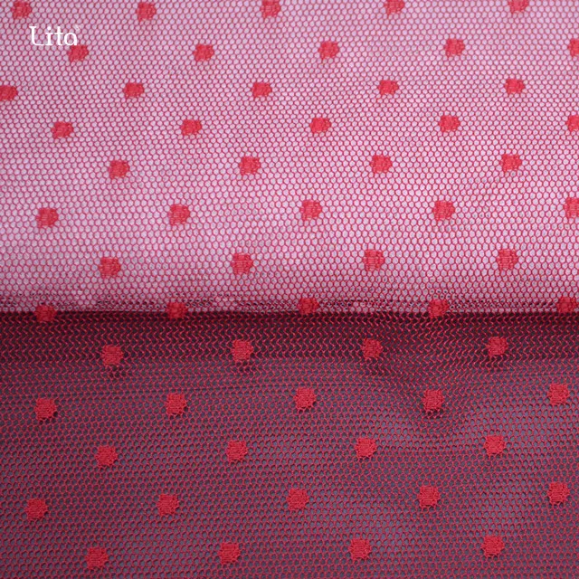 polyester mesh with small dot tulle mesh fabric