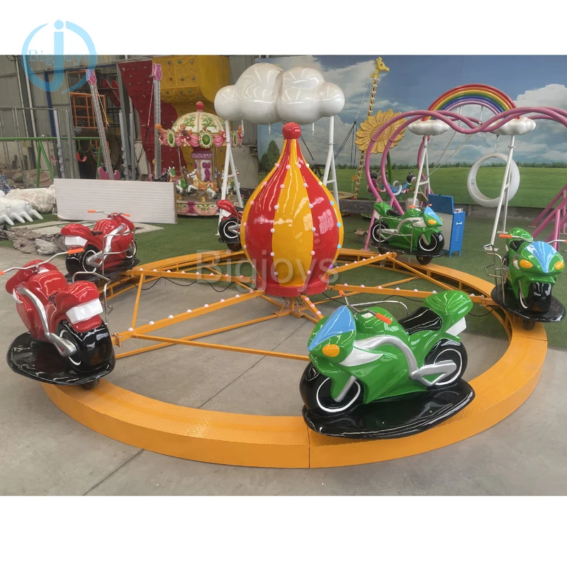 Children amusement park ride track electric motor race rides motorcycle for sale