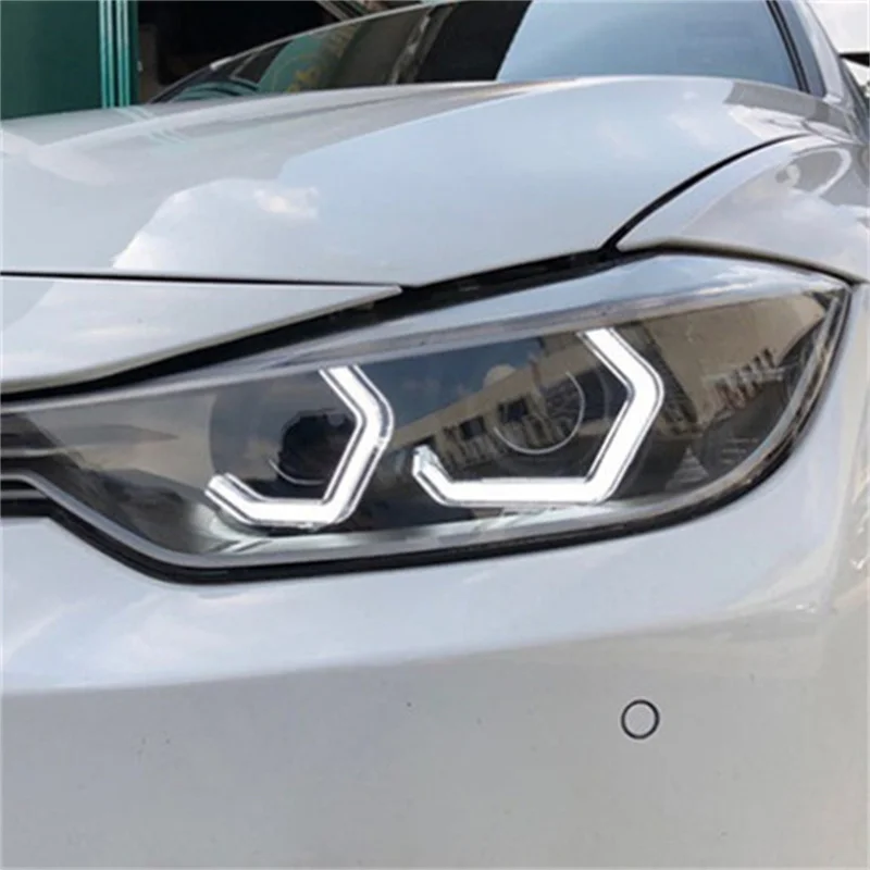 Auto part Highlight car headlights Flat Bottom Dtm Style New Iconic Halos For BMW E90 F10 M4 F30 Led Angel Eyes Retrofit