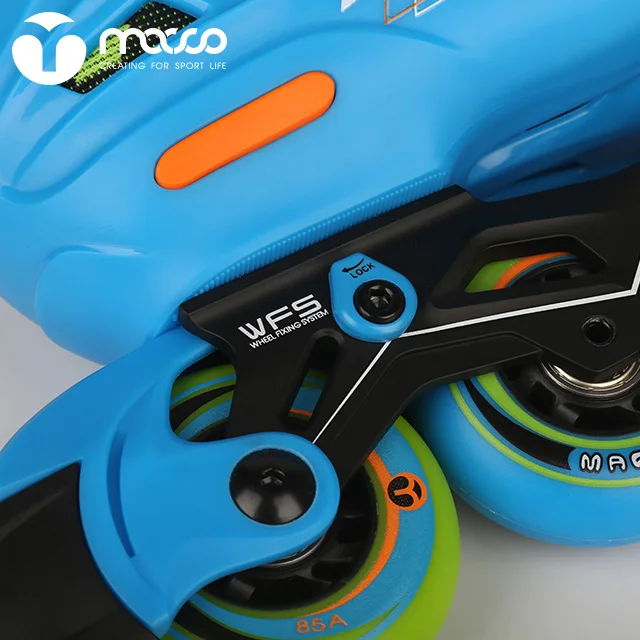 Роликовые коньки macco, детские роликовые коньки, Необычные роликовые коньки S6 K7, голубые