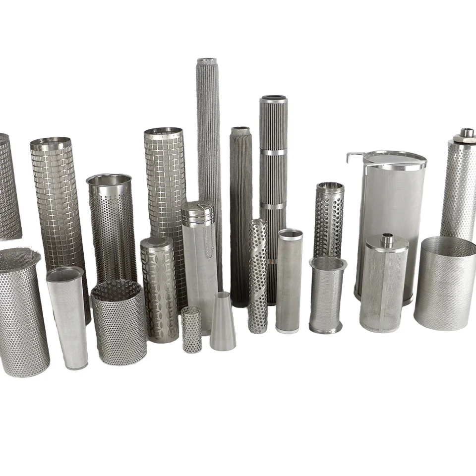 Customized Stainless Steel 304 Sintered Mesh Filter Element Low Pressure Line Gap Cartridge Screen for Machine Oil Filter