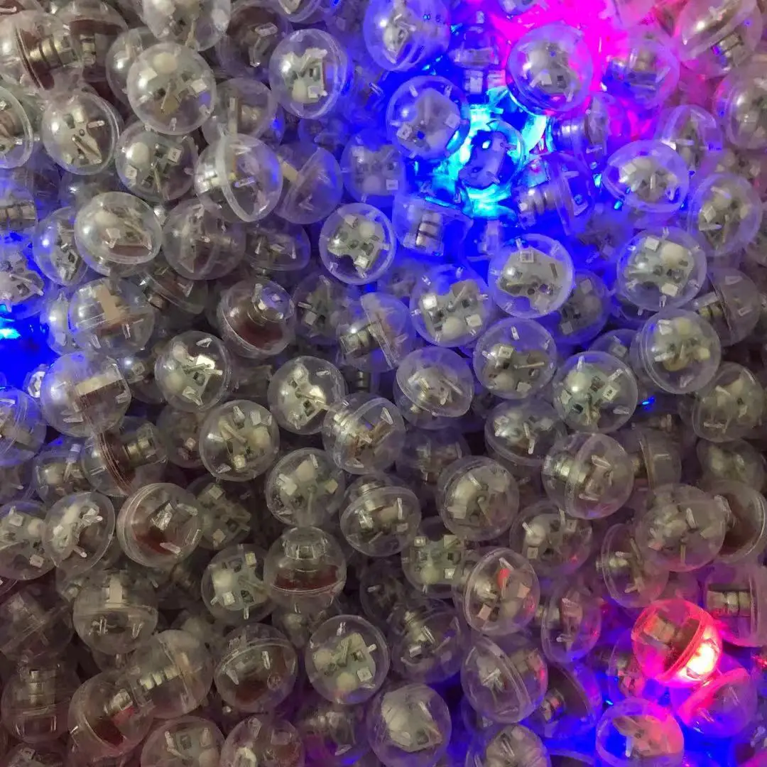 Wholesale Plastic Battery Powered Transparent Mini LED Light flash Ball Glowing Balls Toy Accessories