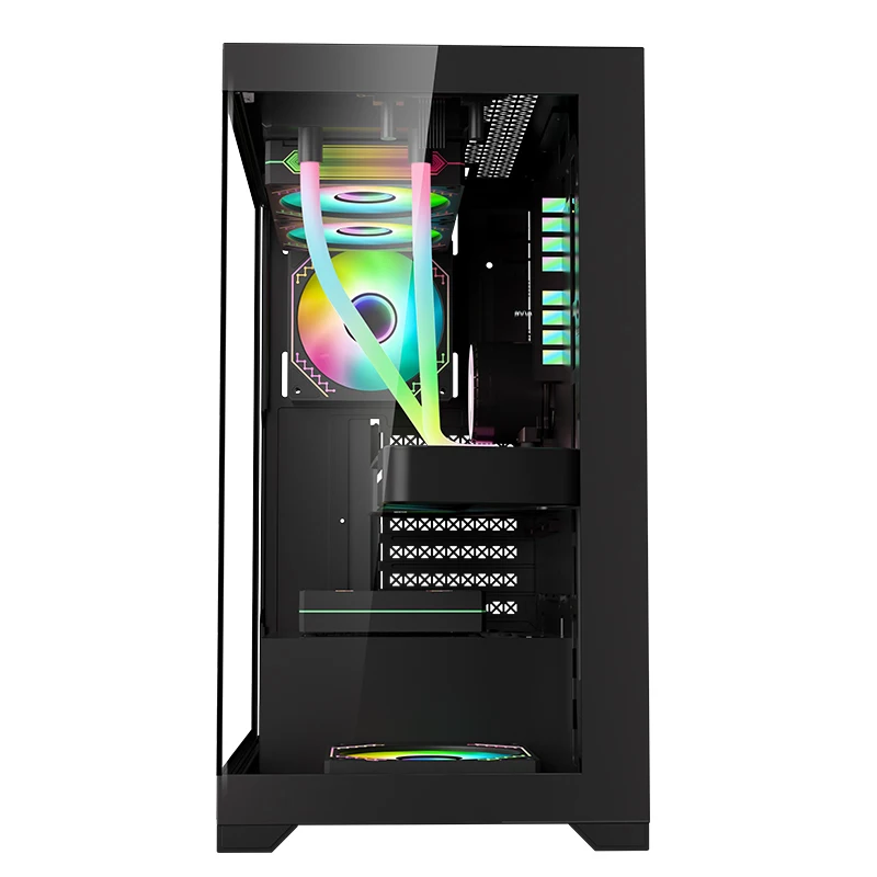 SNOWMAN Limited Edition PC Case Full Tower Computer Case EATX ATX MATX Mini ITX Tempered Glass Plate Black Desktop PC Case