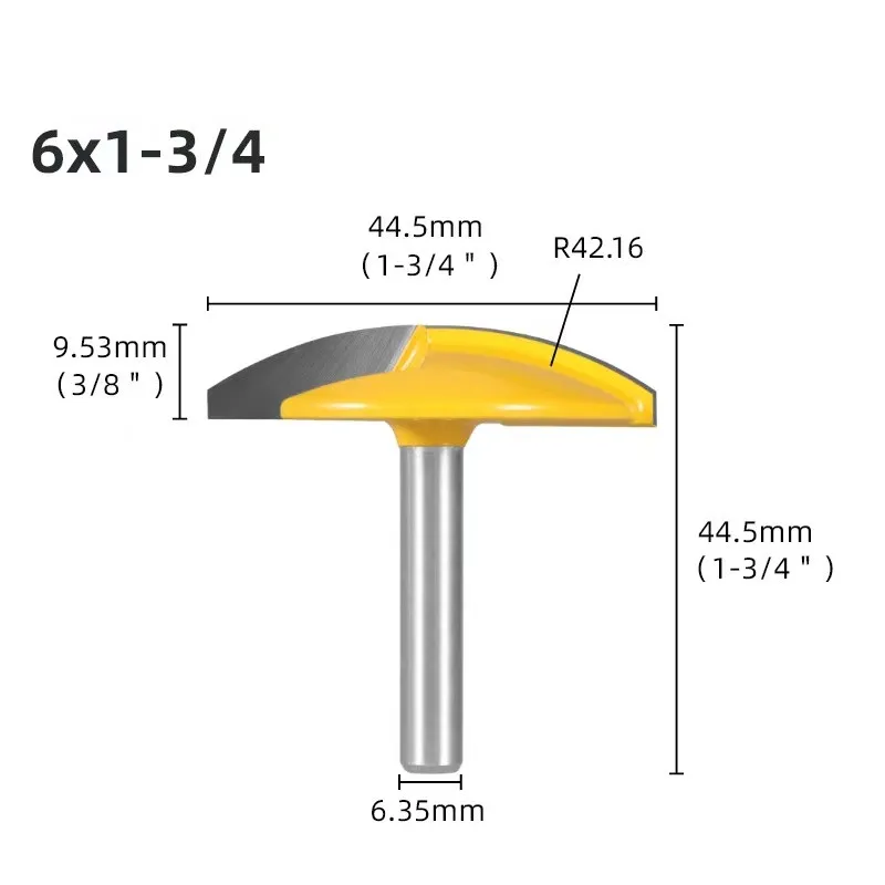 1pcs 6mm Shank Small Bowl Router Bit Concave Radius Milling Cutters Carbidetipped Woodworking Cutter