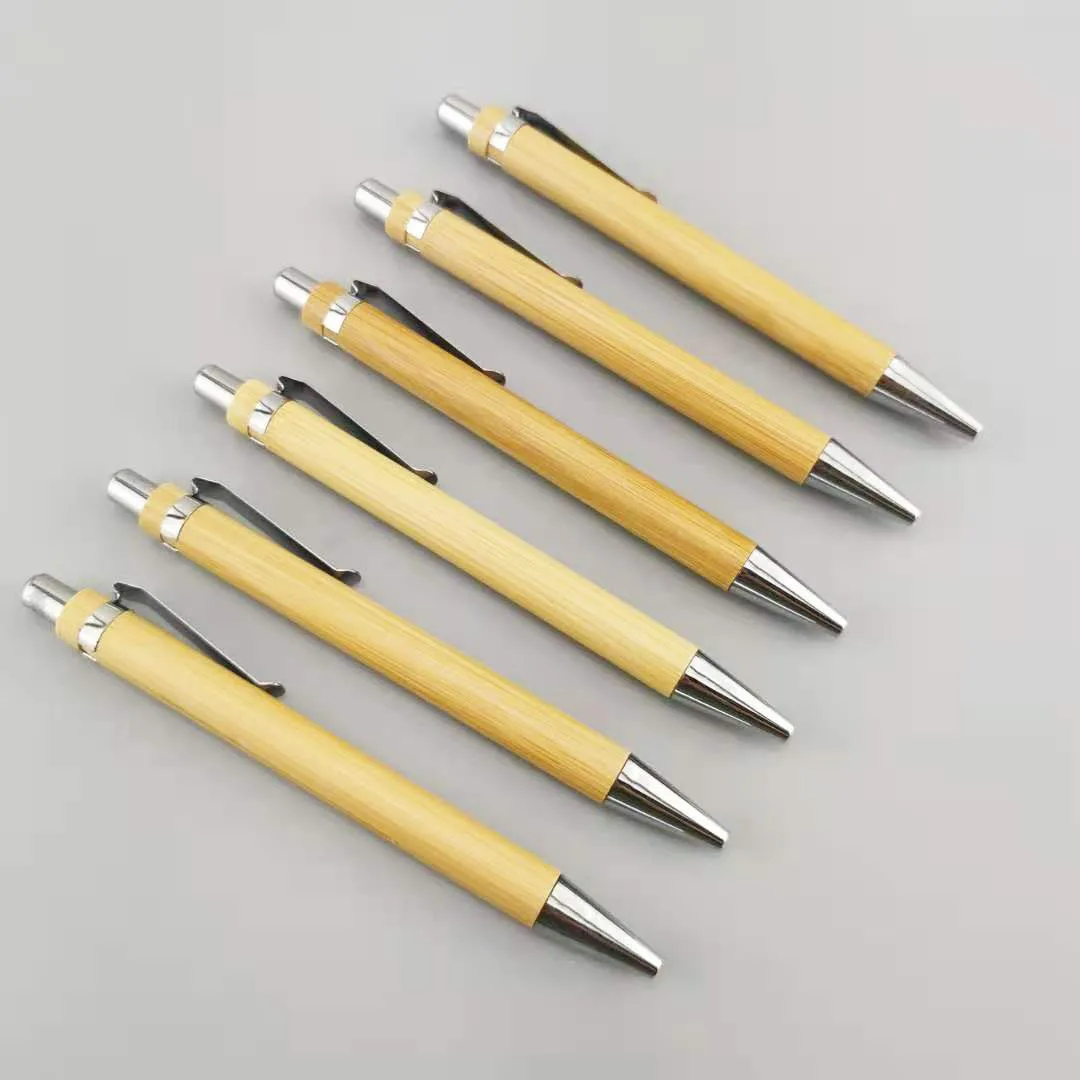 ANI Customized Logo Bamboo Wood Recycle Ballpoint Pens