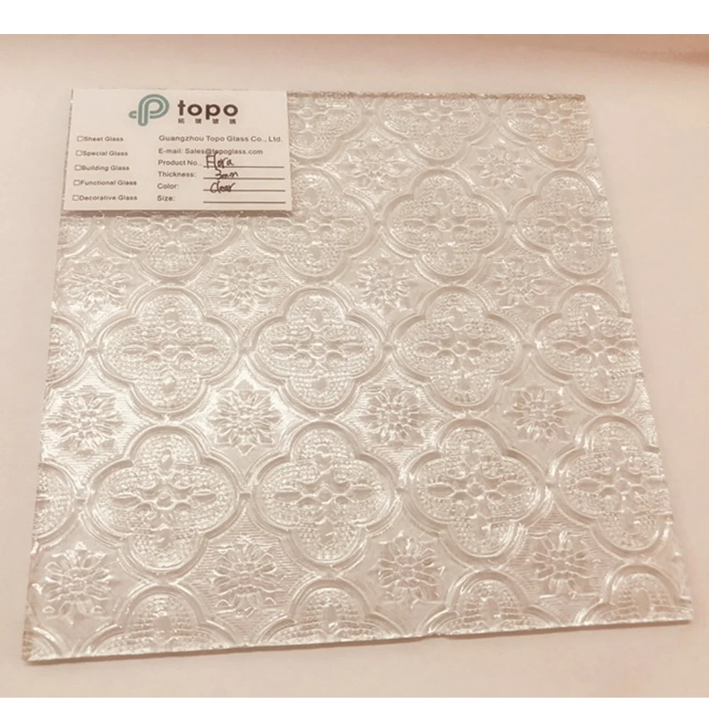 3mm 4mm 5mm Clear Flora Rolled Decorative Figured Pattern Glass for Windows and Doors (CP-TP)