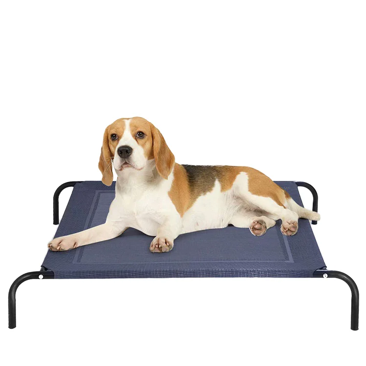 Extra Large Luxury Solid Pattern Foldable Metal Trampoline Hammock Design Indoor/Outdoor Corduroy Plastic Pet Bed Accessory