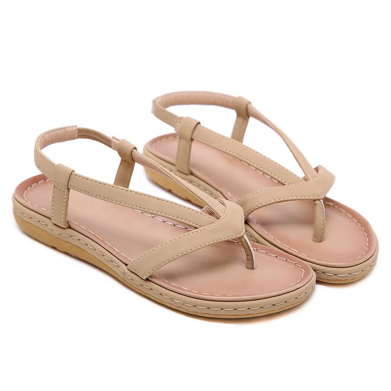 2019 Fashion Custom Soft Sole Comfortable Summer Women Femme Flats Sandals
