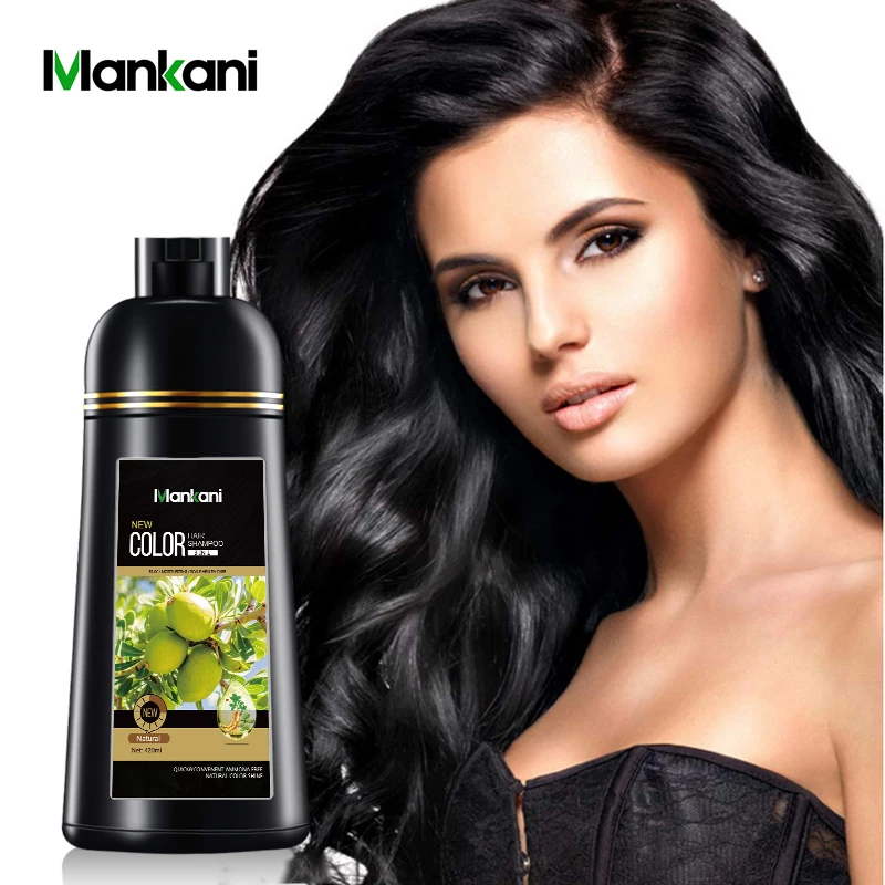 OEM halal brown dye hair color shampoo mankani instant natural black hair color