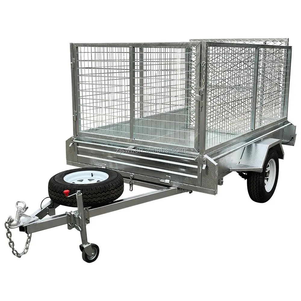 2100mmx1500mm single axle caged box trailer