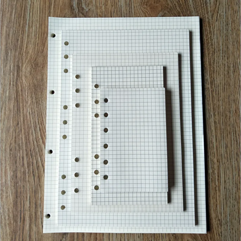 Hot Sale Loose-Leaf Transparent Case Binder Grid Blank Inserts Flipbook Custom Diary Notebook Planner Record Book Journals