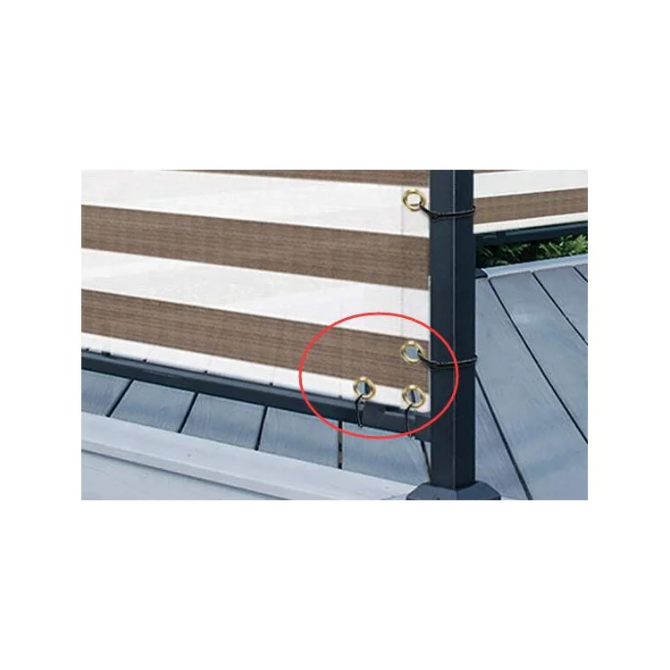 Colorful Stripe HDPE Outdoor Fence Net Mesh Privacy Screen Breathable Balcony Shield Cover Fade Resistant Shade Cloth