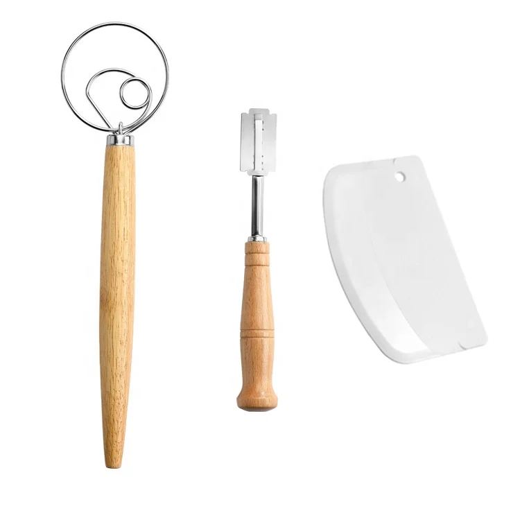 High Quality Danish Handmade Dough Mixer Bread Tool for Sourdough Cutting with Blade