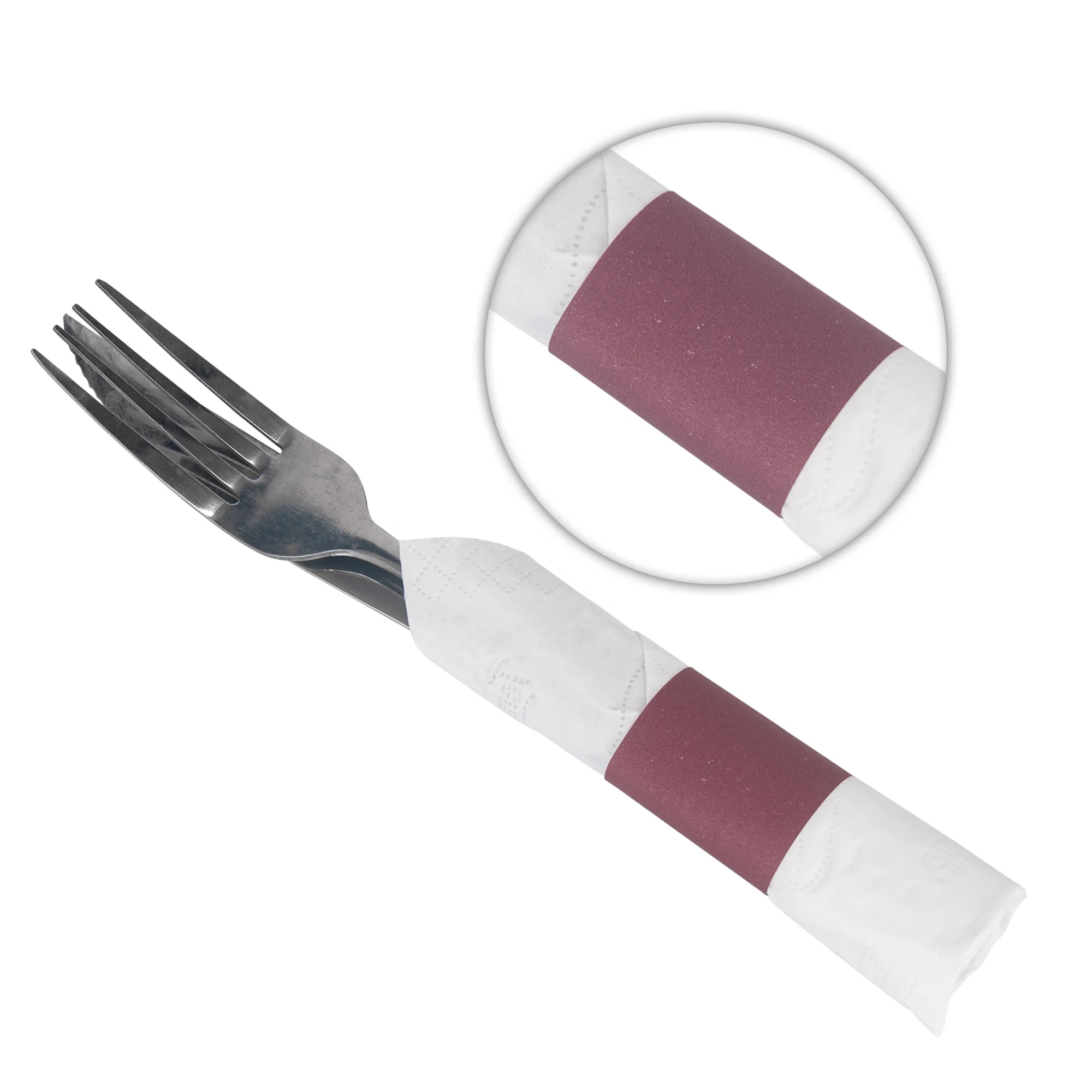 Burgundy Colored Paper Napkin Band 2000 / Box