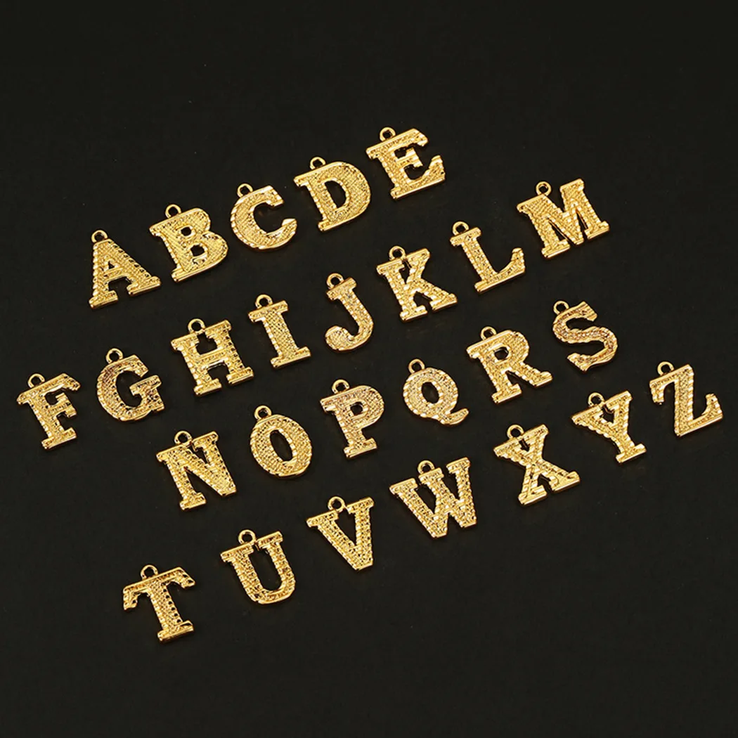 wholesale 18k gold plated 26 initial letters pendant necklace for women