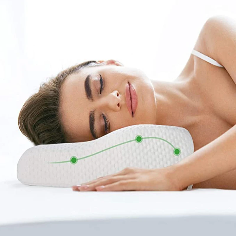 Ergonomic Memory Foam Pillow for Neck Pain, Adjustable Cervical Pillow, Orthopedic Contour Pillow for Side Sleeper