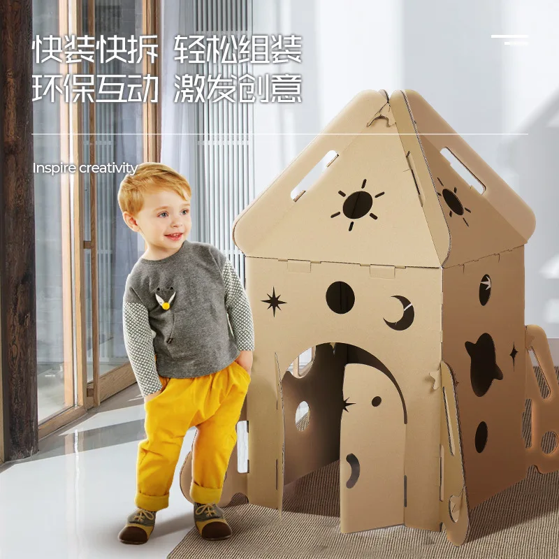 Высокое качество 3D бумажная модель игрушка картонная головоломка дом для детей ручной работы большая DIY Fortress Toy
