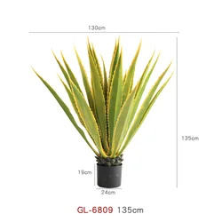 Decorative Plants Wholesale artificial plant factory  fake sisal hemp in plastic pot Garden Decor