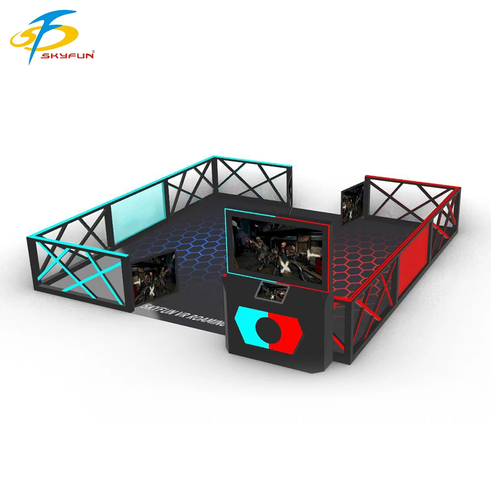 Skyfun One Stop Solution VR Theme Park Multiplayer Interactive VR Roaming Game, 9D VR Shooting Free Walking Big Space