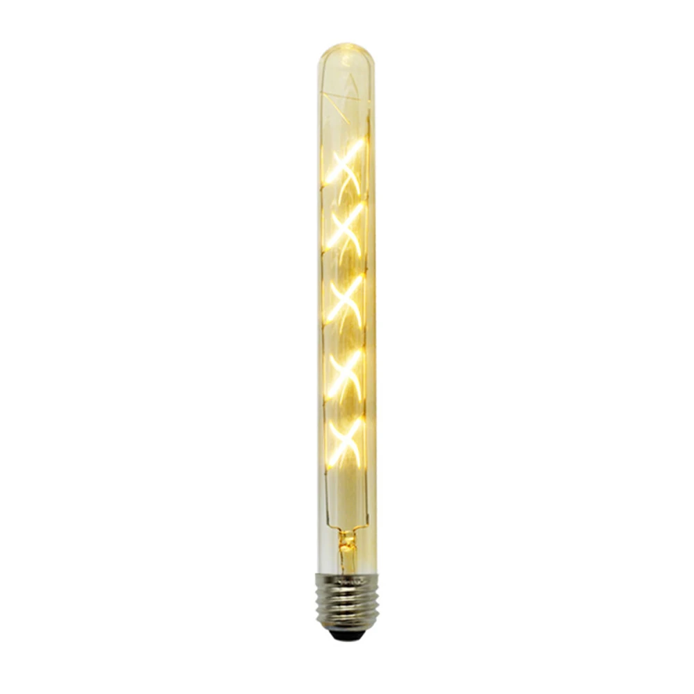 LED Long Tube Tungsten Filament Lamp Glass E27/E14 Warm White Vintage Color for Interior Ambience Decorative Bulb