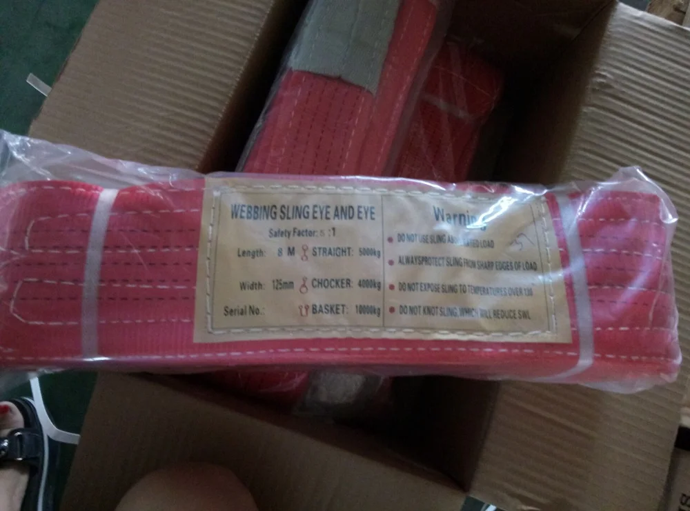 Высококачественный стандартный 100% полиэфирный ленточный строп 25/50/75 мм для инженерной работы