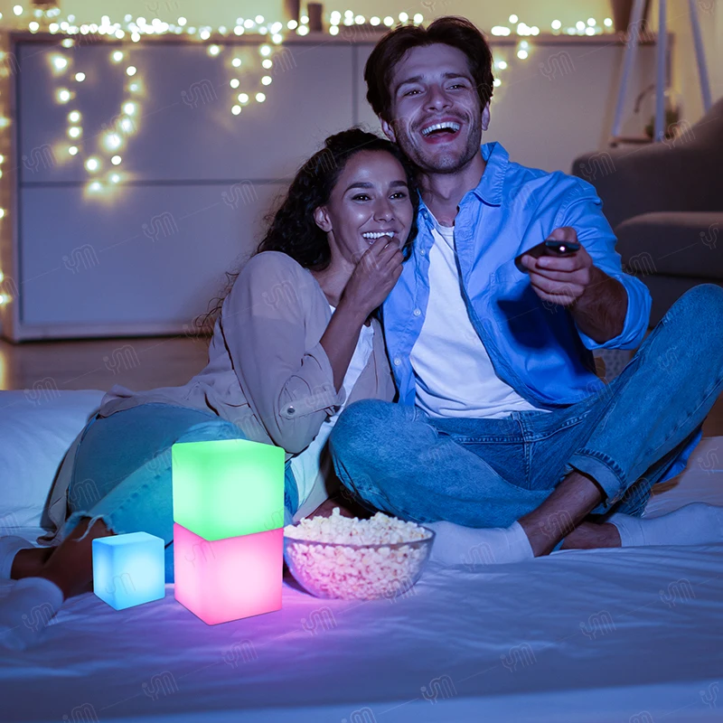 Magic Dice LED luminous square night light glowing decorative led cube table light for mood light
