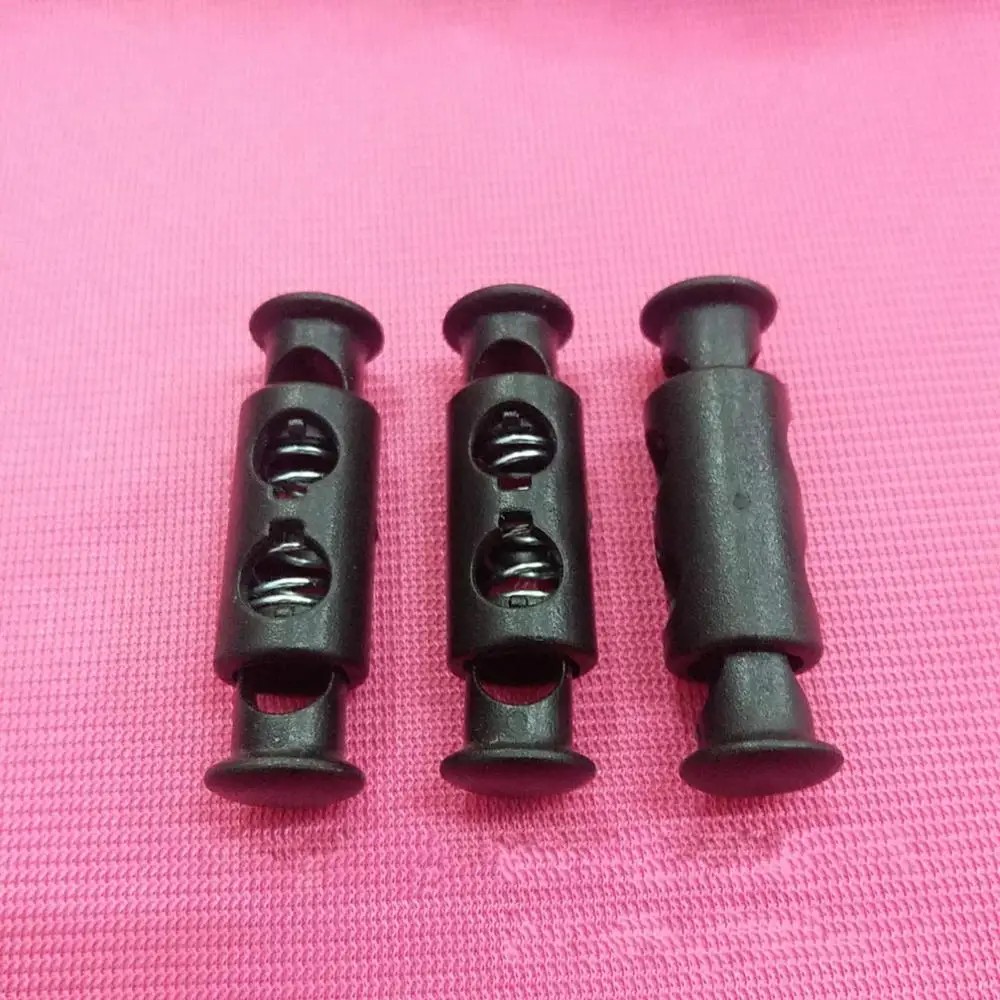 Двойная головка, две части, отверстия, черный шнур, пластиковая пробка