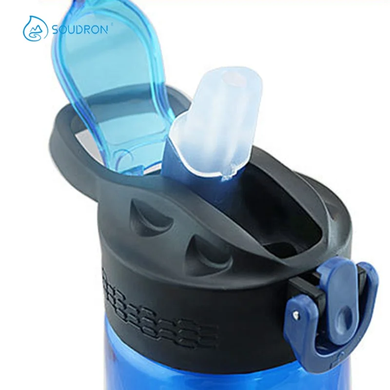 SOUDRON Tritan BPA-Free 650ml Alkaline Filtered Water Bottle Outdoor Sporting Camping Survival Drinking  Water Bottle