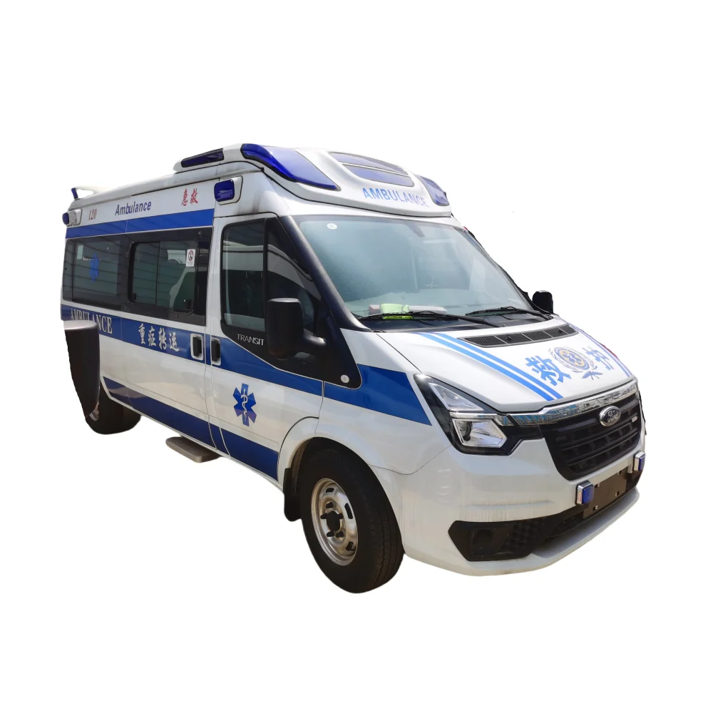 New 162KW F-ord Transit Medium Roof Monitoring Ambulance Vehicle Gasoline Engine Emergency Rescue Vehicle