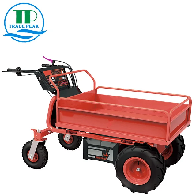 500kg electric mini dumper wheel power barrow with battery