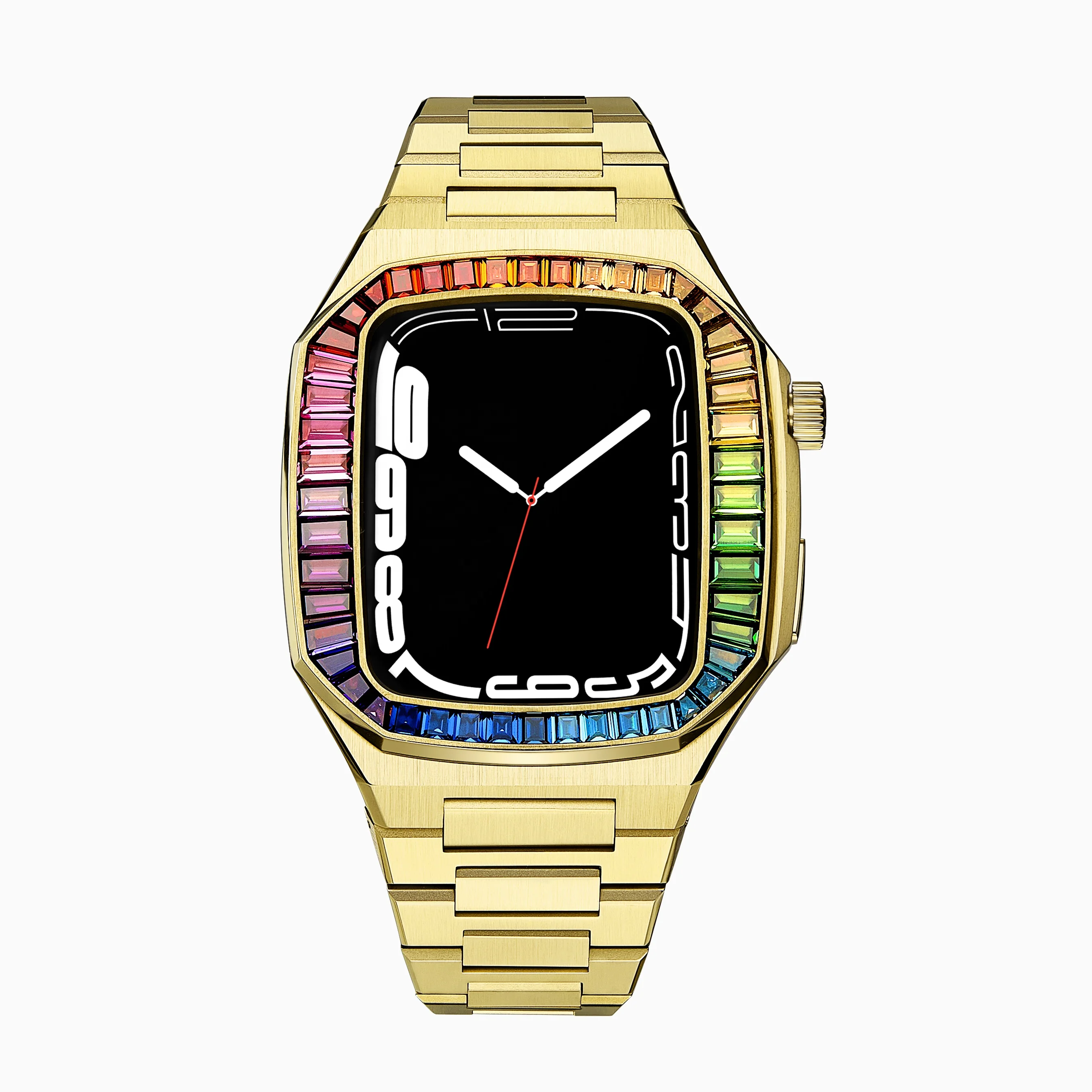 CNC Machine Customized Logo Stainless Steel Case Watch For Iwatch Series 7